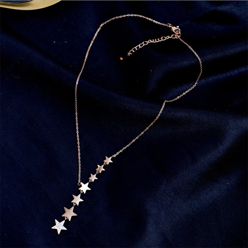 Collier "cascade d'étoiles de Guinée"