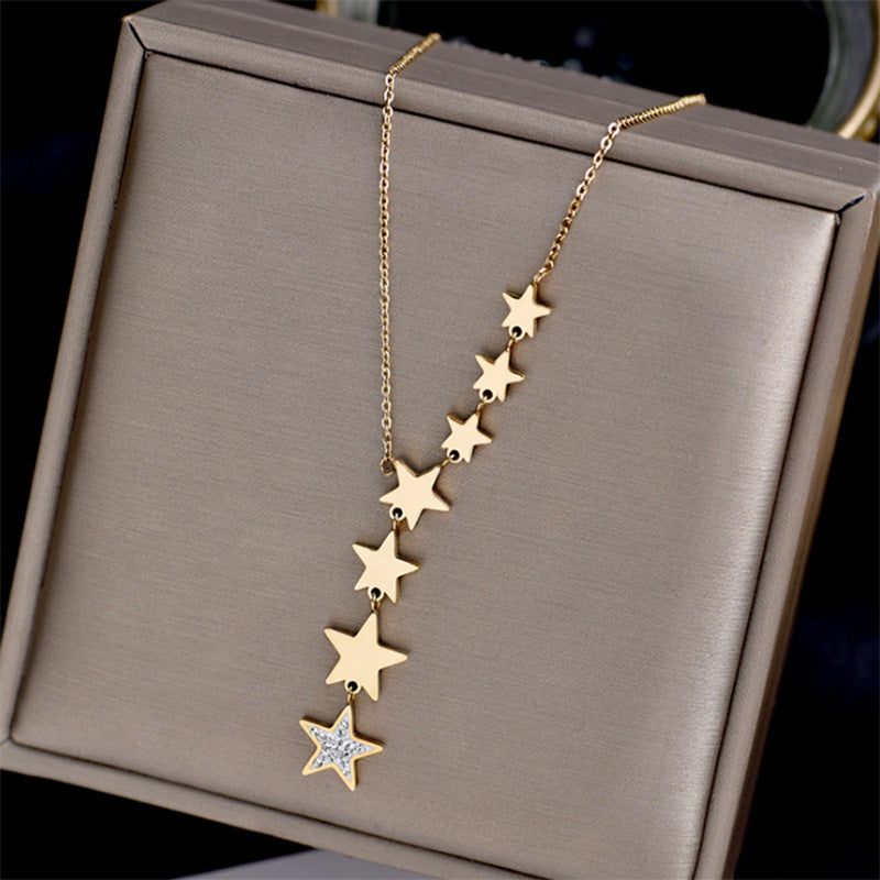 Collier "cascade d'étoiles de Guinée"